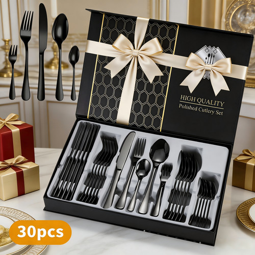 30x cutlery dinner set solid - dinner,
