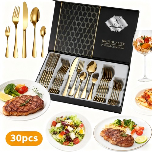 30x cutlery dinner set - 30x, solid