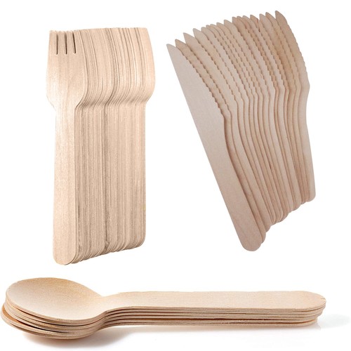 Wooden forks spoons knives - wooden,